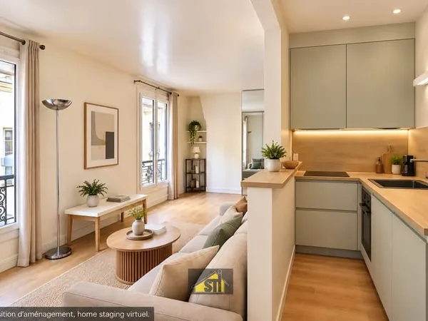 Studio de 26 m2 Paris 14e, rue Delambre