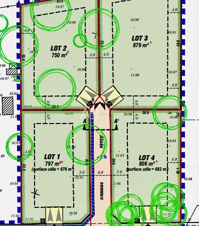 Terrain VIABILISE 750 m2 - Libre de constructeur - Lège Cap-