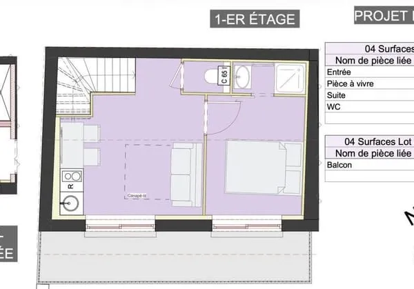 Appartement 1 pièce 22 m²