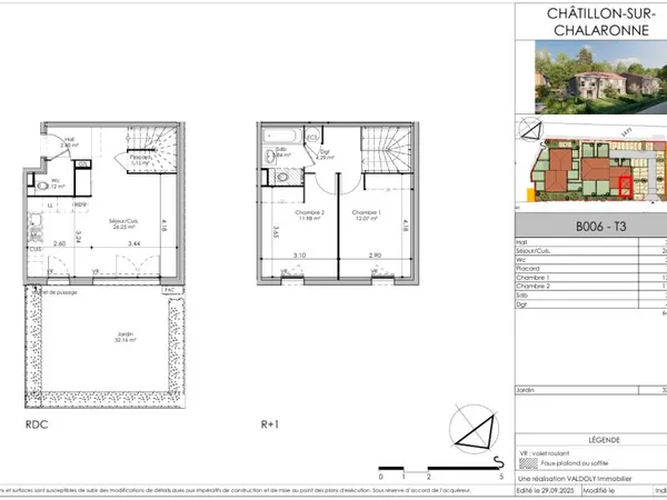 Appartement 3 pièces 64 m²