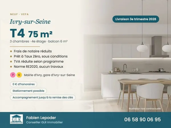 Appartement 4 pièces 75 m²