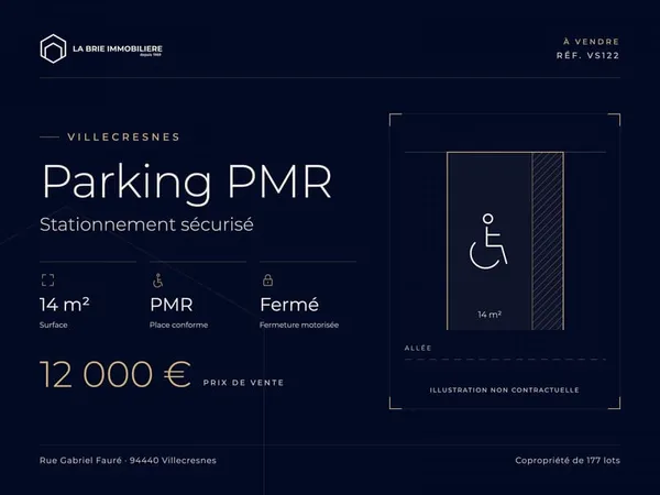 Villecresnes - Parking PMR sécurisé, résidence sécurisée