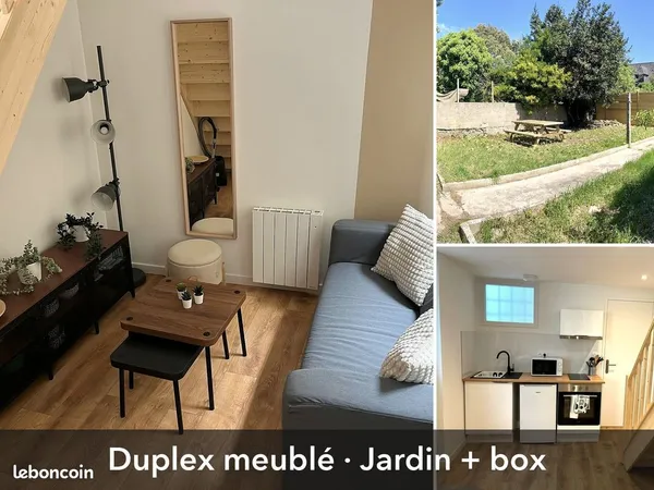 Duplex meublé rénové + box + jardin, Brest Quatre Moulins, 25 m²