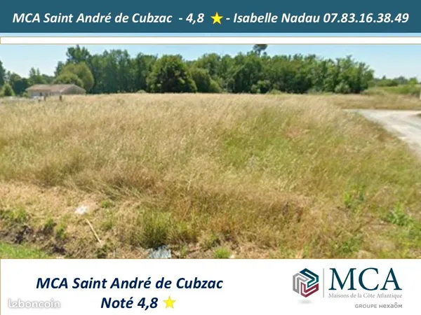 Terrain 1 350 m² Pugnac