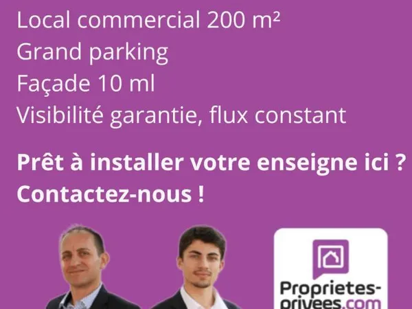 EMPLACEMENT N°1 - Local commercial 200 m2 à Nevers