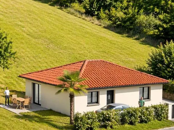 Les Avenières, maison de plain pied de 70m2 à construire sur 345m2 de terrain