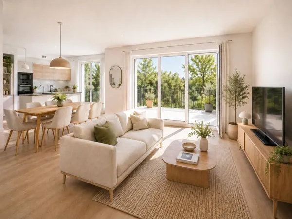 NOUVEAUTE - SUPERBE T3 NEUF VUE SUR JARDIN - AU PIED DU TRAM ET DU CENTRE VILLE