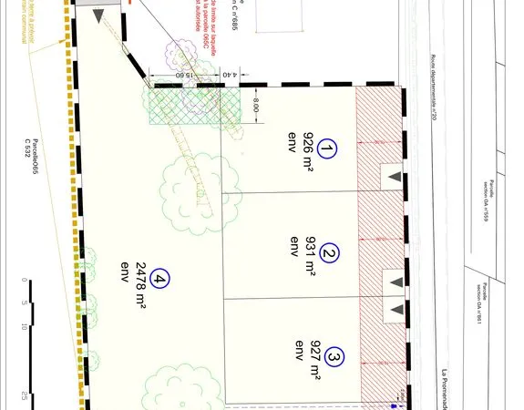 Terrain constructible viabilisé