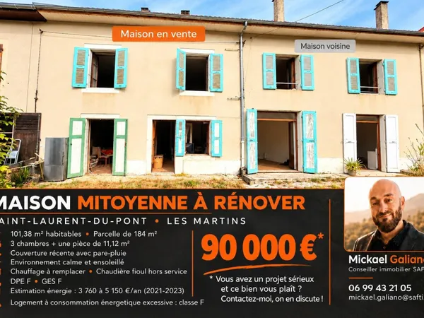 Maison à rénover, beaux volumes