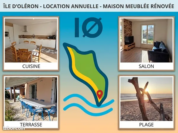 Location annuelle maison 94m2 meublée 3ch
