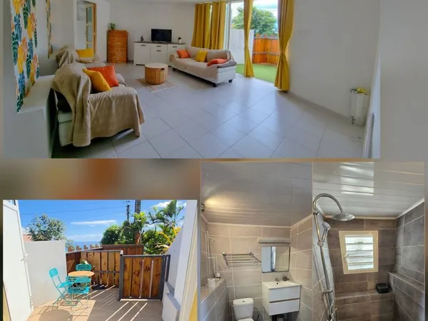 🌊 Chambre meublée Villa Vue Mer NEUVE 2025 - La Providence - Clim/Parking