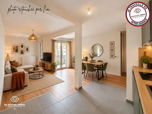 Appartement T3 en duplex de 60,99 m² avec balcon - Mérignac