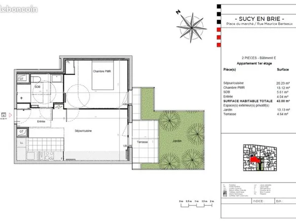 Appartement T2 neuf - Centre ville Sucy