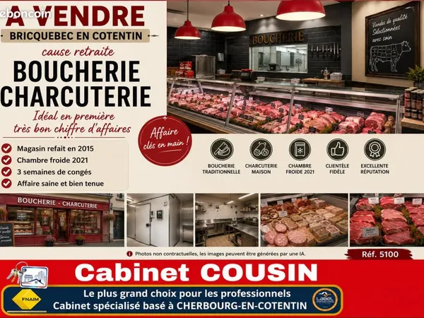 Fonds de commerce boucherie Bricquebec