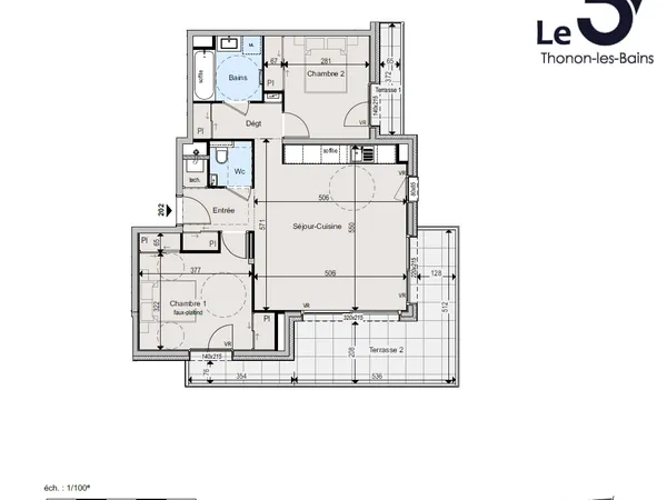 Appartement 3 pièces 68 m²