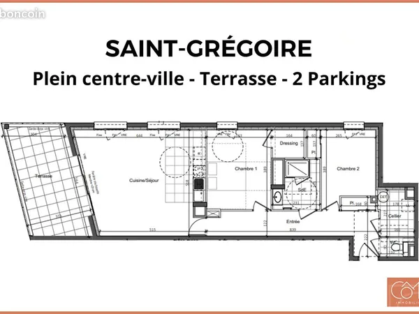 Appartement 3 pièces 76 m²