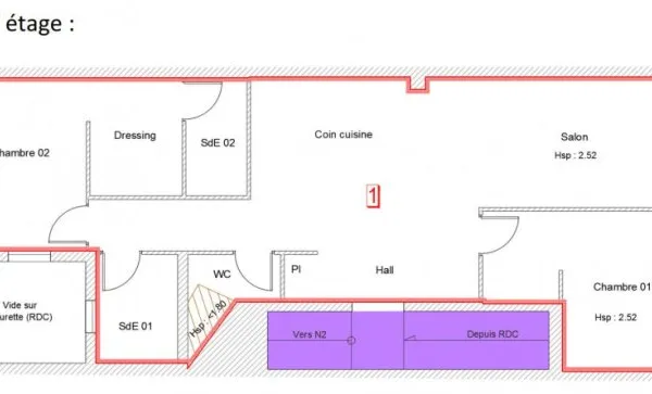 Appartement 3 pièces 65 m²
