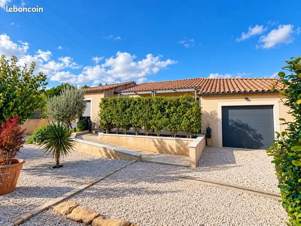 Connaux - Maison de plain-pied 115 m², 3 chambres, jardin paysager