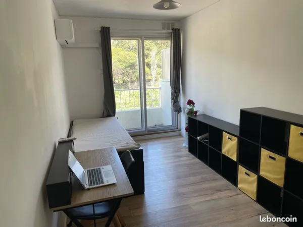 Studio meublé 22m² - Proche mer / Tramway - Bail Étudiant (Oct à Juin)