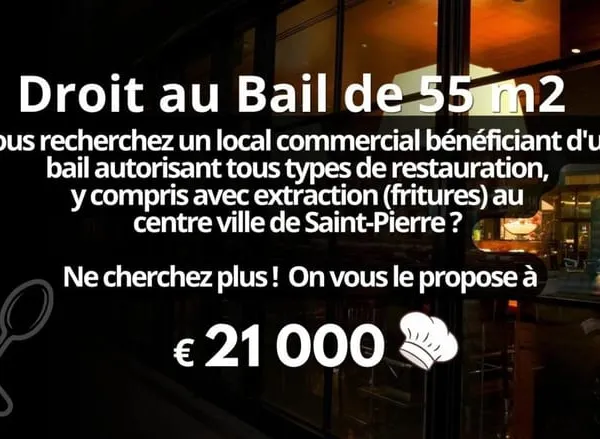 ️ Le local que tous les porteurs de projets recherchent ! Droit au bail à céder pour 21 000€ à Saint