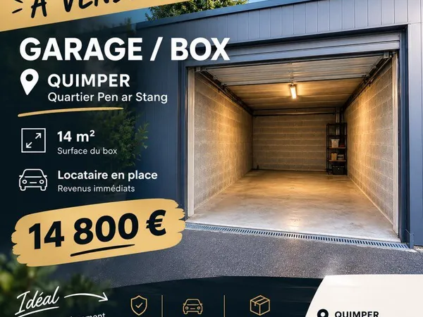 Garage fermé 14 m²