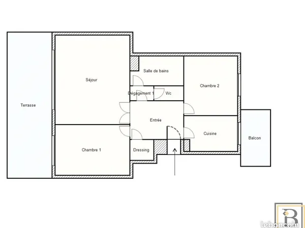 Appartement 3 pièces 94 m²
