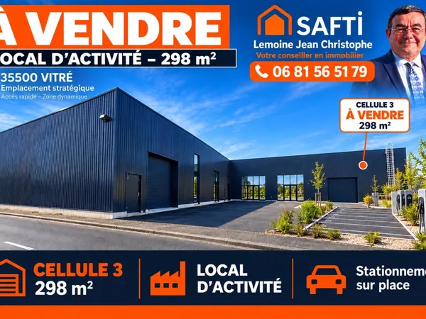 Cellule d'activité 298 m2 libre