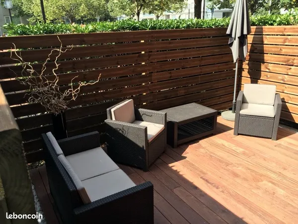 Charmant T2 meublé avec grande terrasse privative