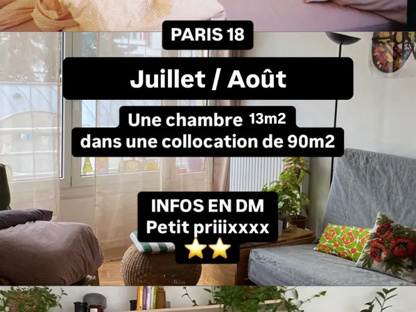 Sous-loue appartement 96m² en été
