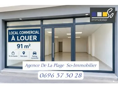 A LOUER LOCAL COMMERCIAL 91 M² PARKING LE DIAMANT MARTINIQUE