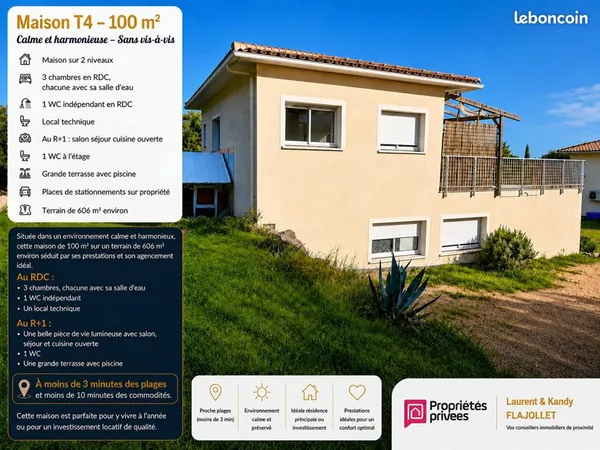 Maison 4 pièces 100 m²