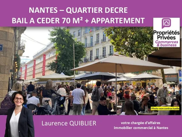 44000 NANTES PILORI - BAIL A CEDER, LOCAL COMMERCIAL AVEC LOGEMENT DE FONCTION