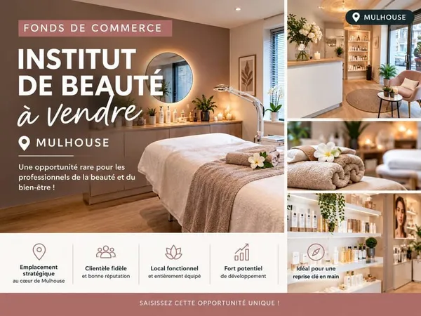 Institut de beauté à Mulhouse - Fonds de commerce - Emplacem