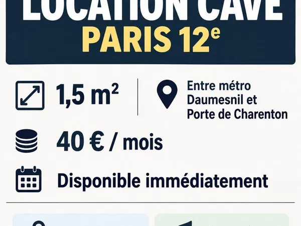 Cave stockage 1,5m2