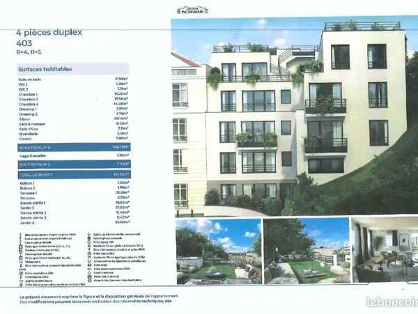 Appartement 4 pièces 155 m²
