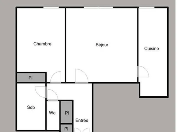 Appartement 2 pièces 53 m² Etage 1/4