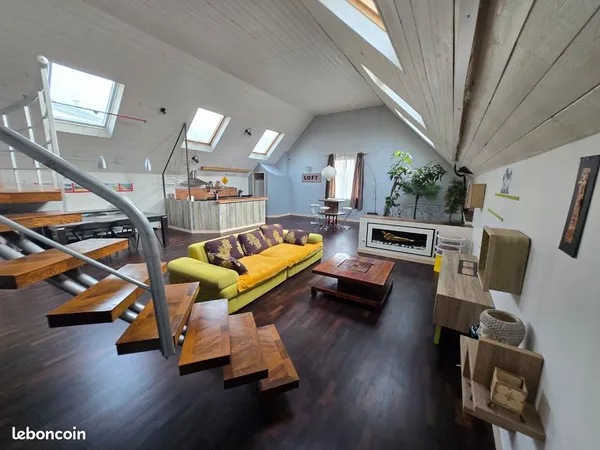 Loft meublé 160m² -3 ch - grand garage/atelier 60m² - Lambézellec