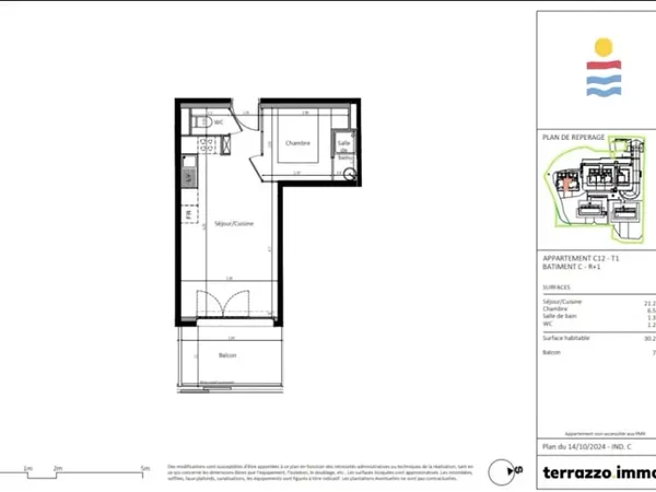 Appartement 2 pièces 31 m²