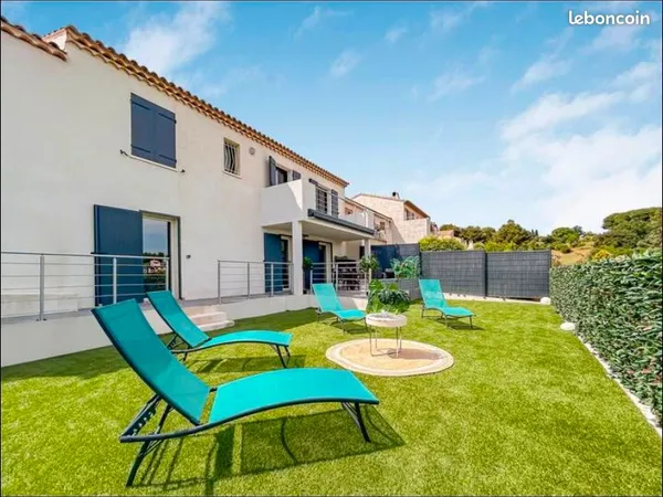 T3 meublé avec jardin privatif - Domaine sécurisé Vue mer & montagne Idéal 2 étudiants