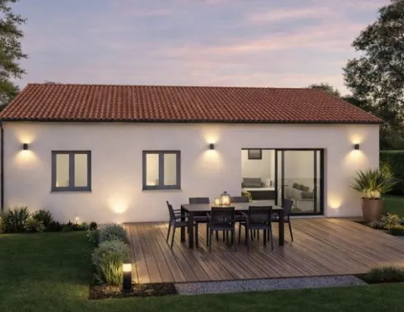 Maison neuve de plain-pied de 85 m² avec 3 ch...