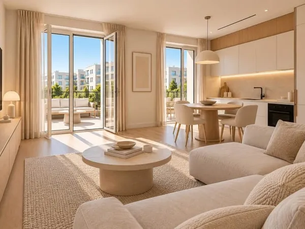 SUPERBE APPARTEMENT 4 PIECES AVEC DEUX BALCONS EN ETAGE ELEVE + PARKING