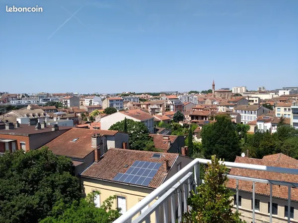 Colocation meublée - toulouse / jardin des plantes - dernier étage - vue panoramique