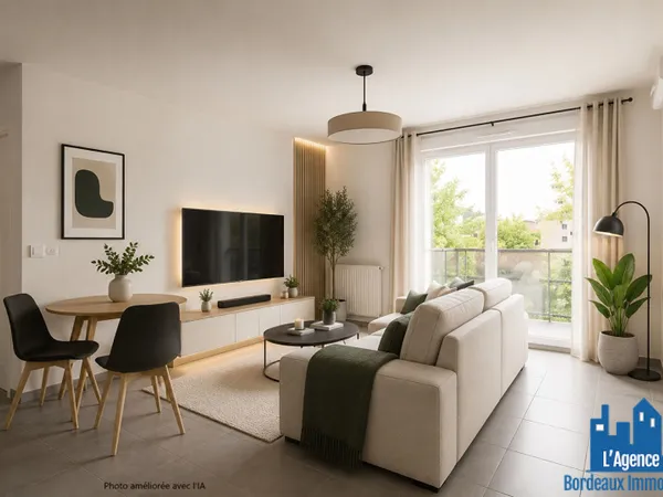EXCLUSIVITÉ !!! EYSINES CENTRE - APPARTEMENT TYPE 2 DE 42 M² AVEC TERRASSE + PLACE DE PARKING SOUS-S