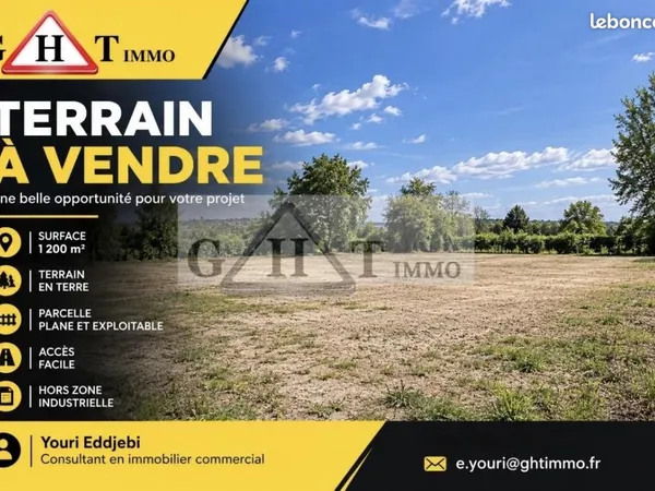 Terrain 1 200 m² Creil
