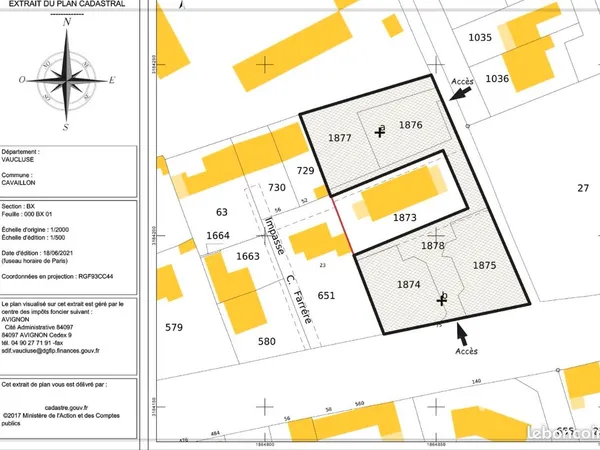 Vente terrains avec projet de lotissement 4 lots