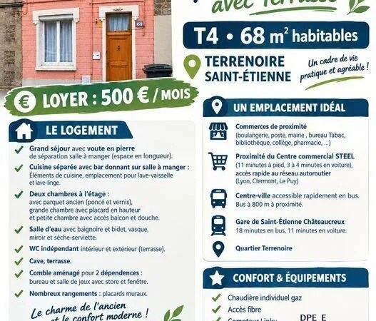 Maison 4 pièces 68 m²