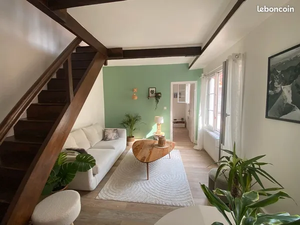 Location d'un charmant duplex meublé - 52 m² Carrez, 63 m² au sol - Lyon 6e