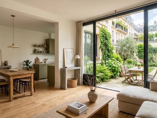 Rez de jardin sud ouest 1 parking bel extérieur proche lac