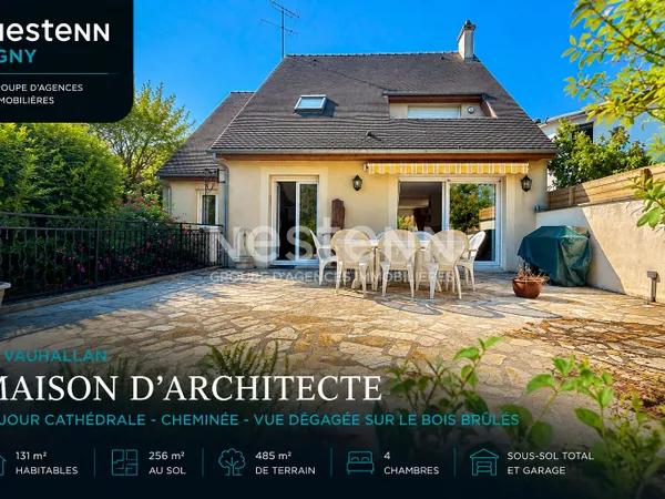Nestenn Igny - Maison d'architecte à Vauhallan - 134 m² habitables - 4 chambres - séjour cathédrale 