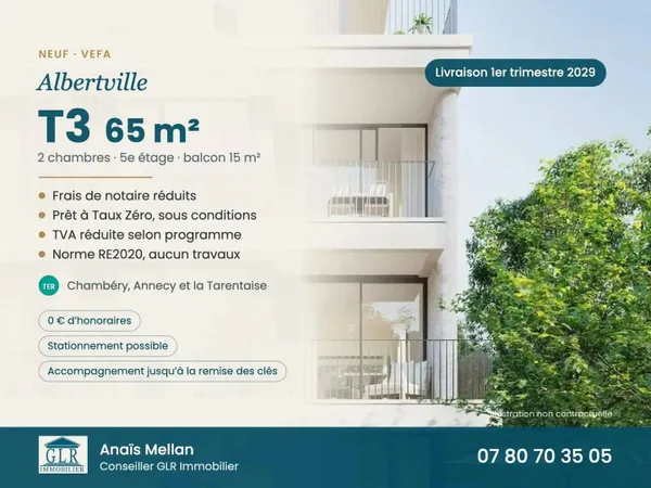 Appartement 3 pièces 65 m²